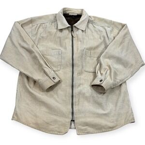 Vintage Cherokee Shirt Mens M Tan Corduroy Western Cowboy Rodeo‎ 90s Shacket
